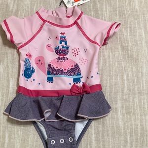 New with tags rash guard swimsuit